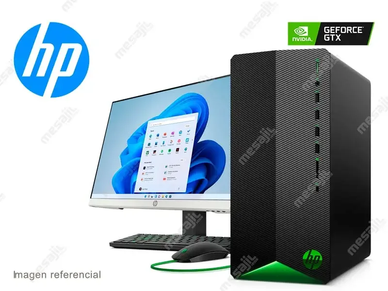 PC Desktop HP Pavilion Gaming TG01-108bla + Monitor HP 24f 24" I5/8GB/1TB/V4GB/W10h