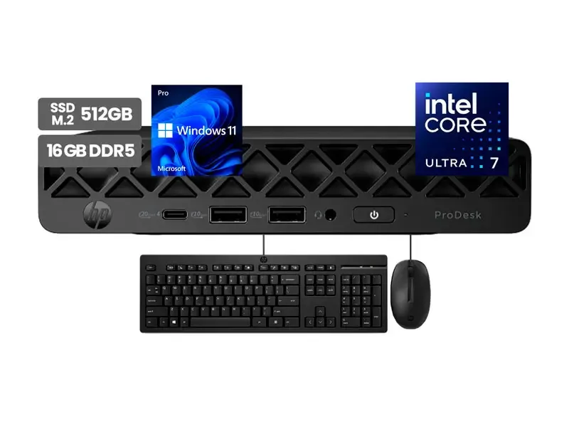 PC Desktop HP ProDesk 4 Mini G1i Intel Ultra 7 265T 16GB SSD512GB W11Pro