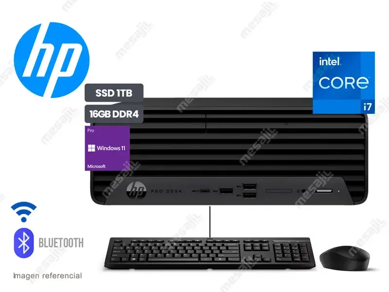 PC Desktop HP ProDesk 400 G9 SFF Intel i7-13700 16GB/SSD M.2 1TB/Wireless/ Bluetooth/ W11Pro