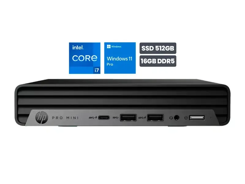 PC Desktop HP ProDesk mini 400 G9 Core i7-14700T 16GB SSD512GB WIFI BT W11pro