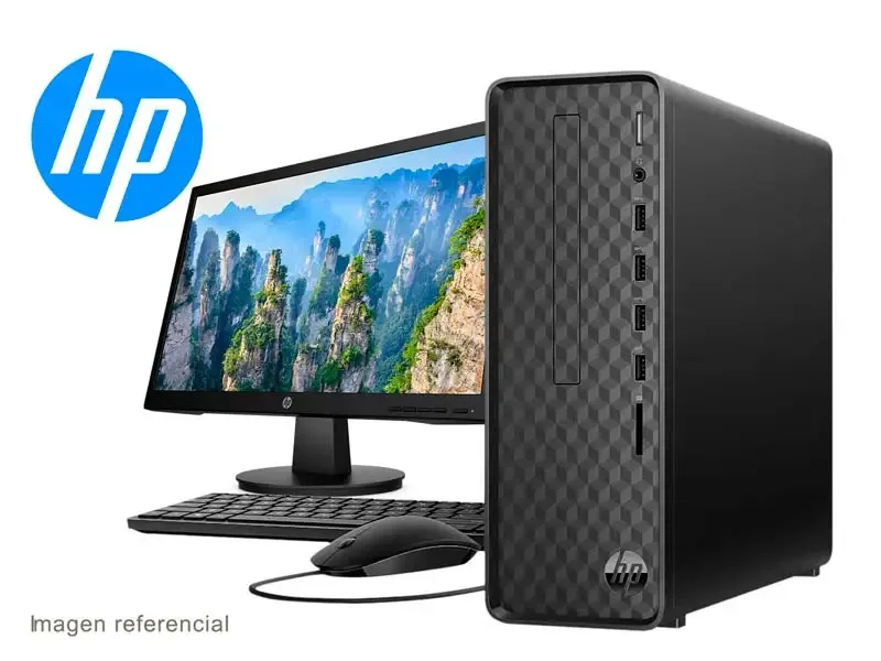 PC Desktop HP Slim S01-pF2006lam Intel i3-10105 8GB/SSD512GB/FreeDos + Monitor HP v22 21.5"