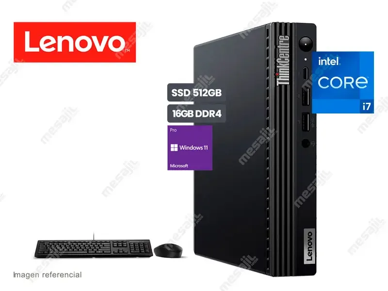 PC Desktop Lenovo ThinkCentre M70q Gen 4 Intel i7-13700T 16GB/SSD512GB/W11P