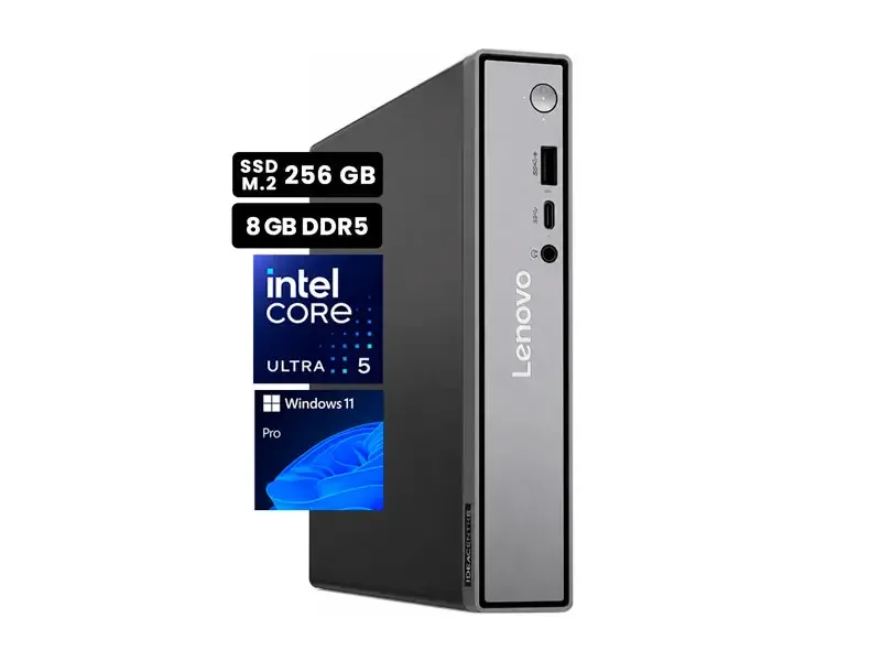PC Desktop Lenovo Thinkcentre neo 50Q Gen 5 Intel Core Ultra 5 210H 8GB DDR5 SSD256GB W11 Pro