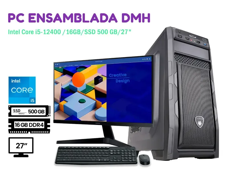 PC DMH ESTUDIANTIL INTEL i5 16GB 500B 27" ANTIVIRUS