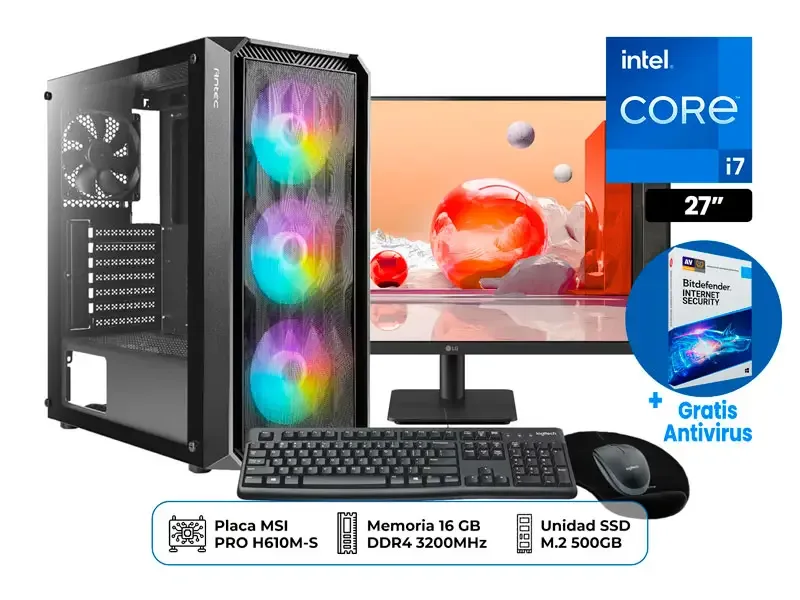 PC DMH PROFESIONAL INTEL I7 13700 16GB 500GB 27"