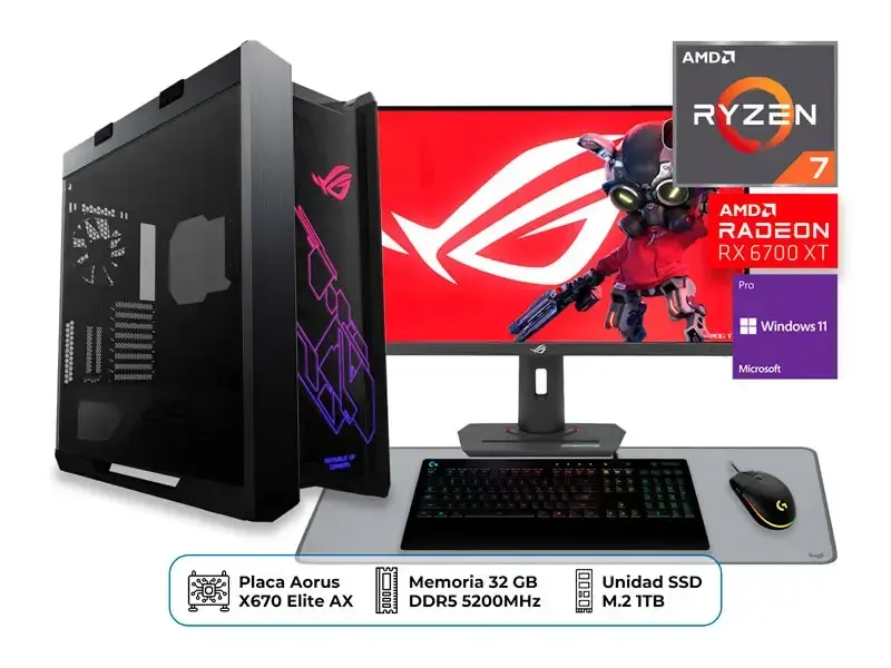 PC GAMER DMH AMD Ryzen 7 32GB 1TB VD12GB 27" W11PRO