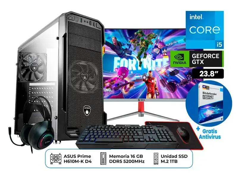 PC GAMER DMH GENESIS I5 16GB 1TB VD 4GB 23.8"