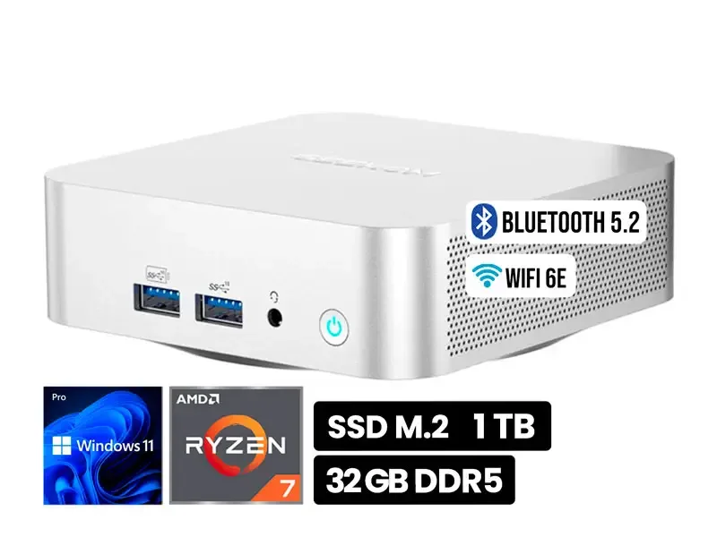 PC mini GEEKOM A6 RYZEN 7 6800H 32GB SSD1TB W11Pro