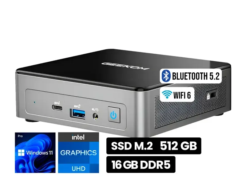 PC mini GEEKOM Air 12 N95 16GB SSD512 W11Pro