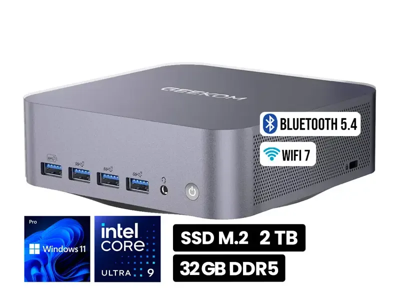 PC mini GEEKOM GT1 Mega Ultra 9 185H 32GB SSD2TB W11Pro