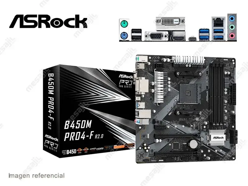 Placa ASROCK B450M PRO4-F R2.0 AMD AM4 USB 3.1 mATX