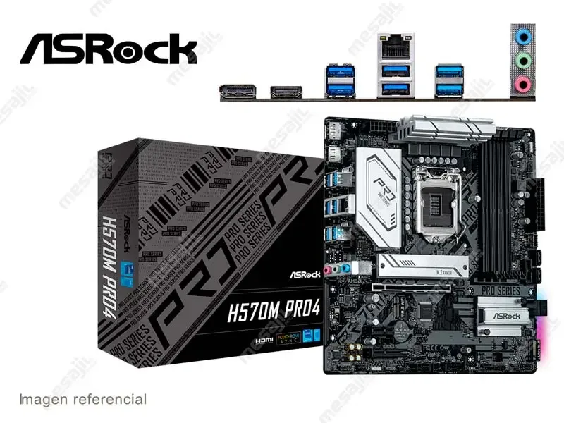 Placa ASROCK H570M PRO4 Intel LGA 1200 10.ª /11.ª DDR4/HDMI/DP mATX