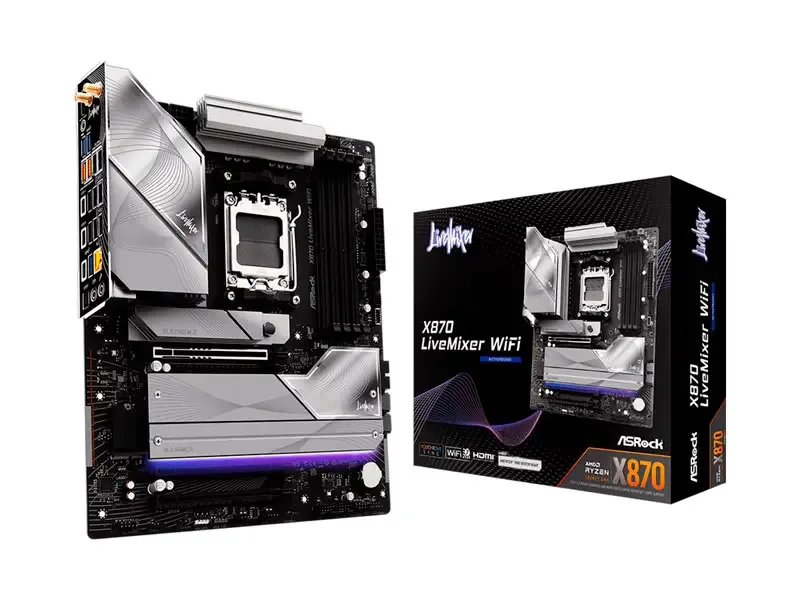 Placa ASRock X870 LIVEMIXER AM5  Wi-Fi 7 DDR5 HDMI RJ45 Bluetooth 5.4