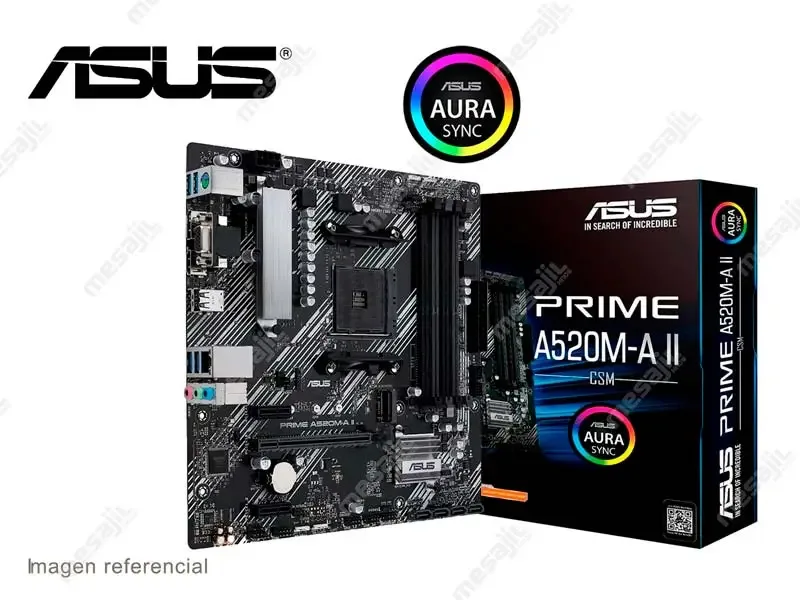 Placa ASUS Prime A520M-A II  AMD AM4/DDR4/HDMI USB 3.2 mATX