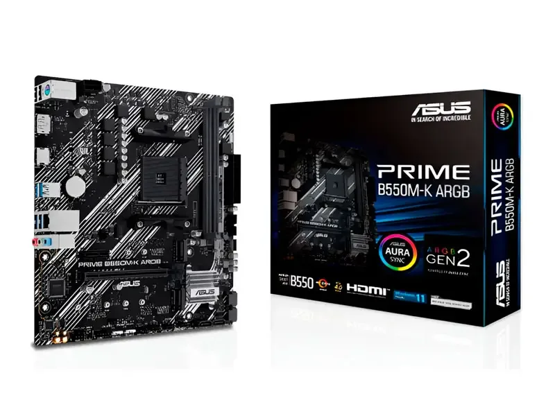 Placa ASUS Prime B550M-K ARGB AMD AM4 DDR4 HDMI