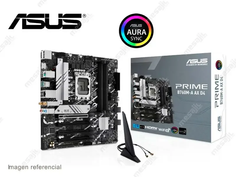 Placa ASUS Prime B760M-A AX D4 Intel LGA1700 HDMI/DP Aura Sync WIFI 6,DUAL M.2