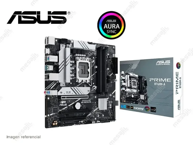 Placa ASUS Prime B760M-A Intel LGA1700 DDR5/HDMI/DP 14th Aura Sync/Dual M.2