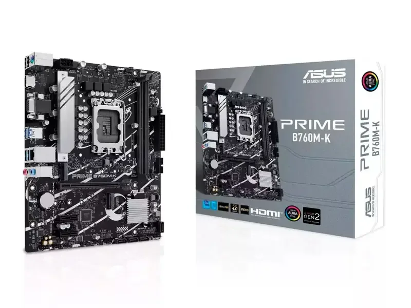 Placa ASUS Prime B760M-K Intel LGA1700 DDR5 HDMI/Dual M.2/VGA/RJ-45