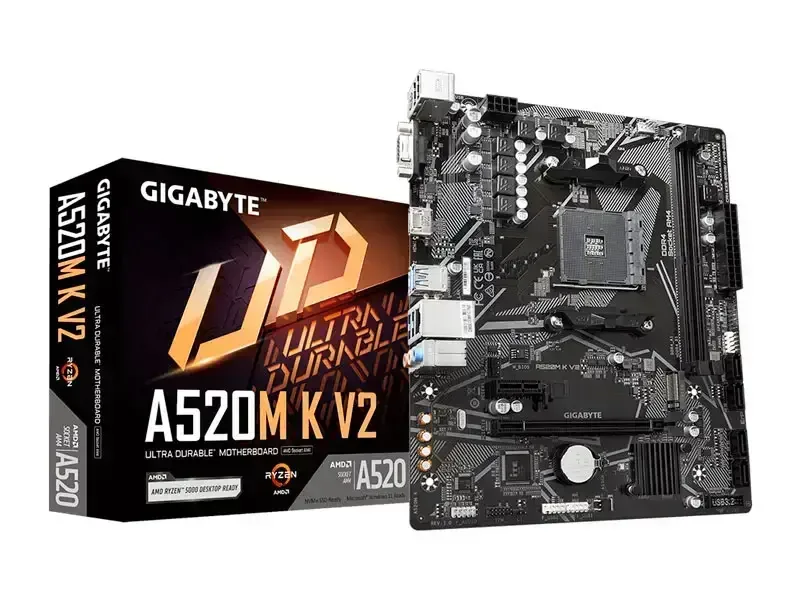 Placa Gigabyte A520M-K V2 AMD AM4 DDR4SATA M.2 HDMI VGA