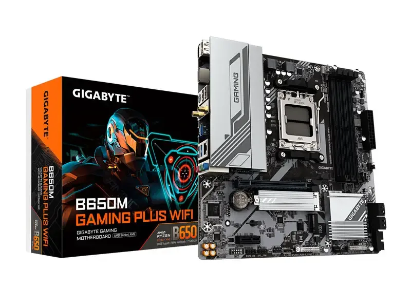 Placa Gigabyte B650M Gaming PLUS WIFI ATX AMD AM5 DDR5 M.2 HDMI WIFI