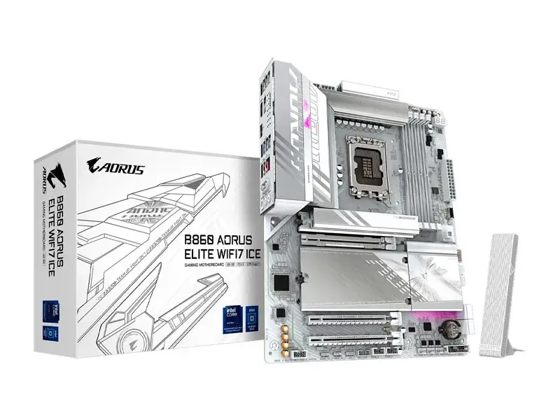 Placa Gigabyte B860 Aorus Elite Wifi 7 ICE Intel LGA1851 DDR5 DP HDMI ATX