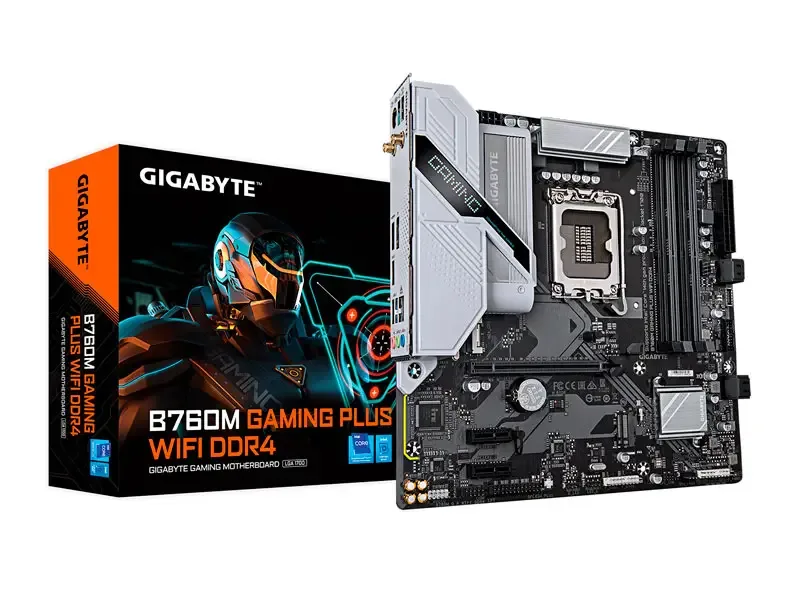 Placa Gigabyte Gaming B760M Plus WIFI DDR4 LGA1700 Wi-Fi mATX