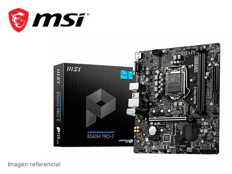 Placa MSI B560M PRO-E LGA1200 DDR4 USB 3.2 11va y 10ma Gen.