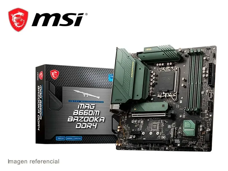 Placa MSI B660M BAZOOKA DDR4 LGA1700 HDMI,DP,DUAL M.2 G4