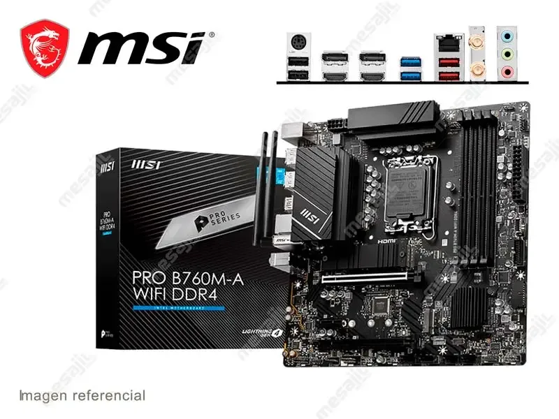 Placa MSI PRO B760M-A  WIFI DDR4 LGA1700 Micro ATX