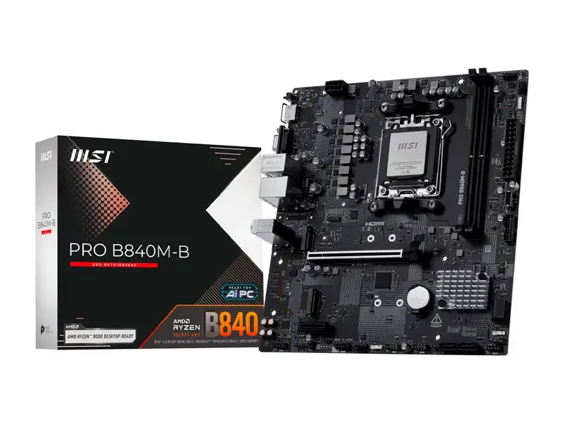 Placa MSI PRO B840M-B AMD AM5 DDR5 mATX HDMI VGA RJ-45