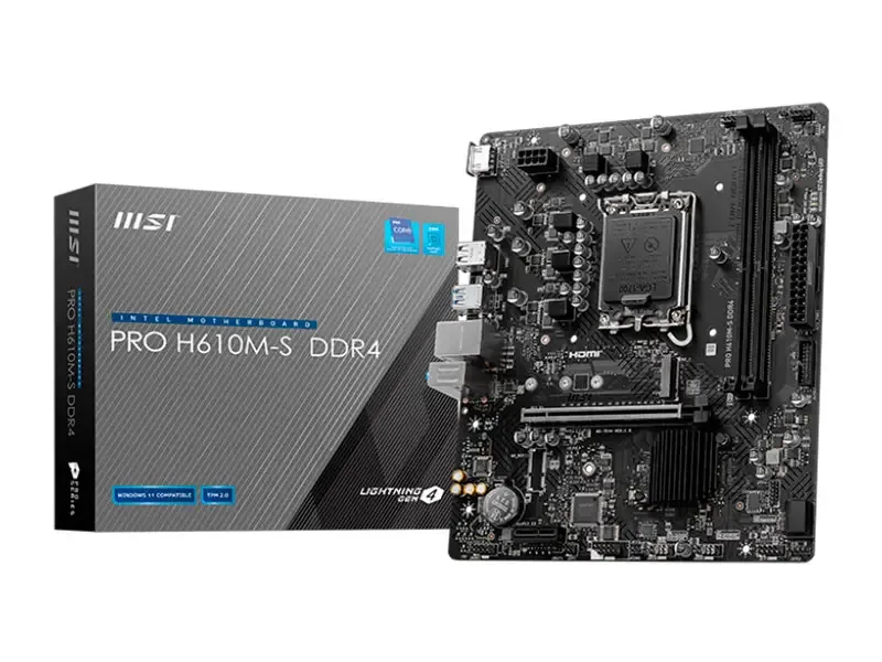 Placa MSI PRO H610M-S LGA1700 DDR4 HDMI/PCI-e Gen4