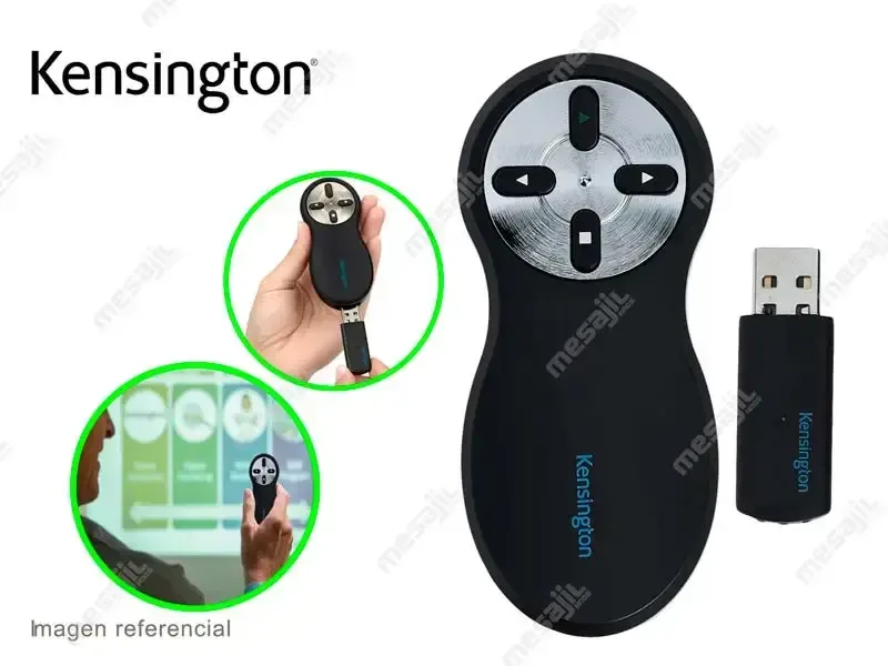 Presentador Kensington wireless laser 2.4 Ghz. 20 mts. Black (K33374EUB)