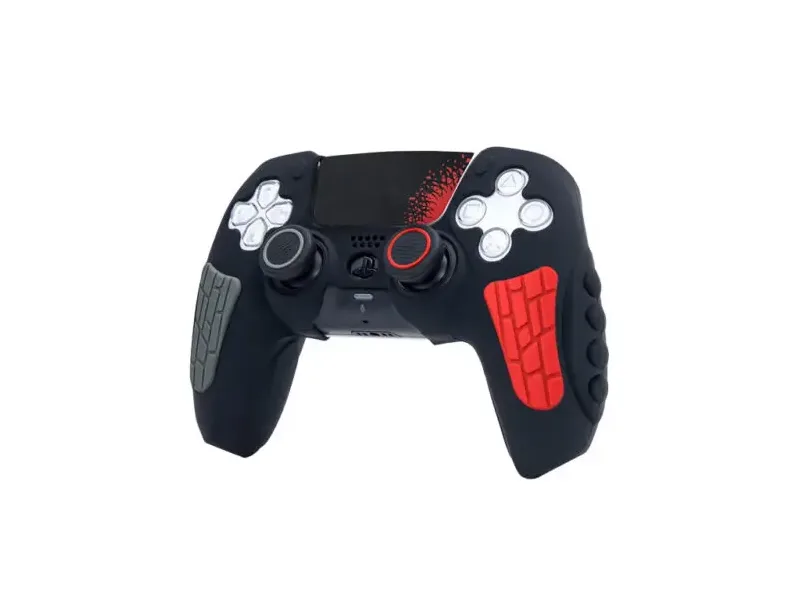 Protector De Silicona Para Mando PS5 Dualsense AKSW-181 Negro-Rojo