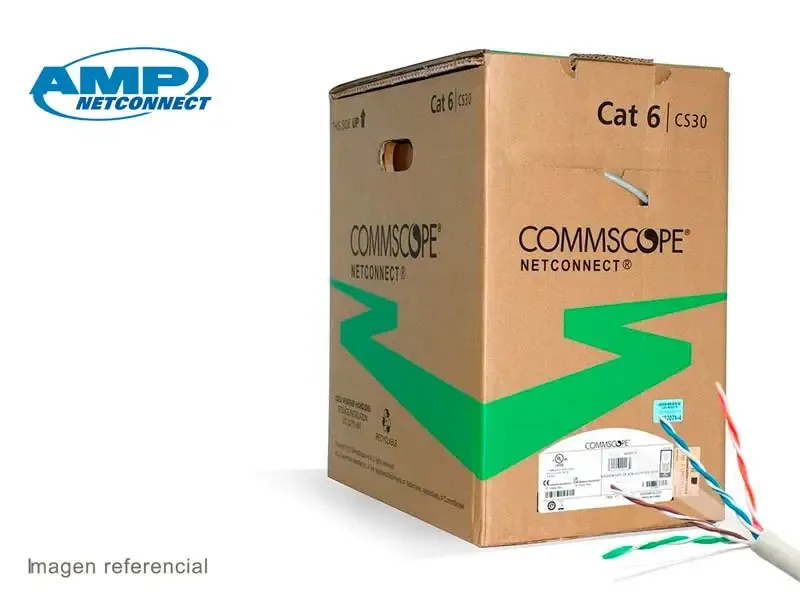 ROLLO AMP/COMMSCOPE CABLE DE RED CAT.6 4Px23awg 305m GRIS