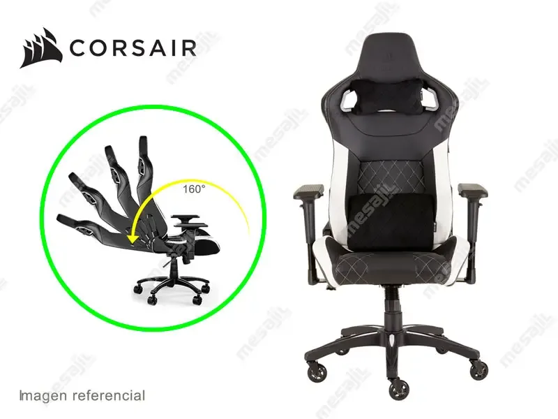 Silla Gaming Corsair T1 Race Black/White (CF-9010060-WW)