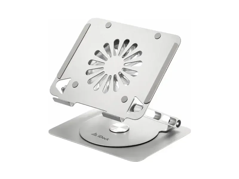 Soporte para Laptop iDock i60 3.0 Giratorio 360° Aluminio c/cooler (N49-360)