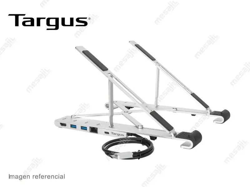 Soporte para Laptop Targus plegable con 2USB-A, HDMI, USB-C, LAN.