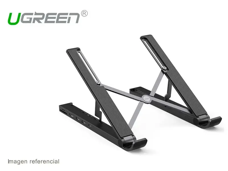 Soporte Para Laptop UGREEN USB-C a 2  x USB3.0 + HDMI+ Card reader + TF Docking Station (80551)