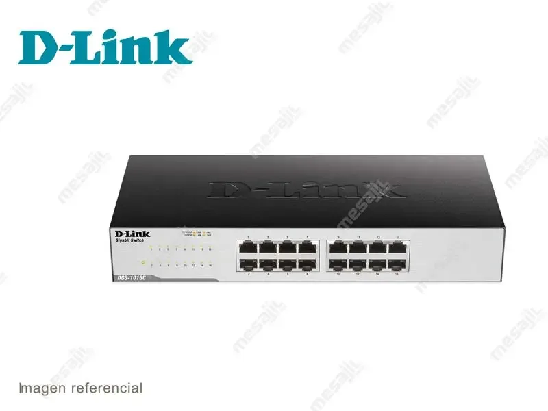 Switch D-Link DGS-1016C 16 Puertos Gigabit 10/100/1000 Mbps