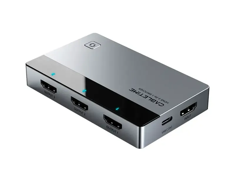 Switch HDMI CABLETIME 3 puertos 4K 60Hz  CP35G