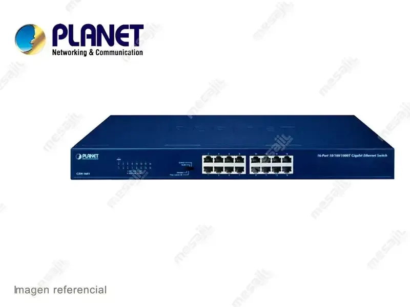 Switch PLANET GSW-1601 rackeable 16 puertos gigabit ethernet10/100/1000 base-T