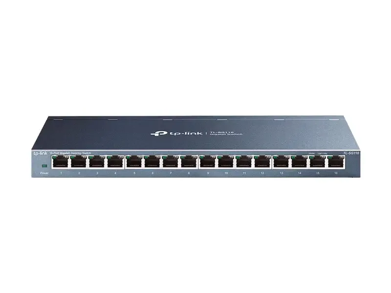 Switch TP-Link 16 Puertos TL-SG116 Gigabit 10/100/1000 Mbps. Metal