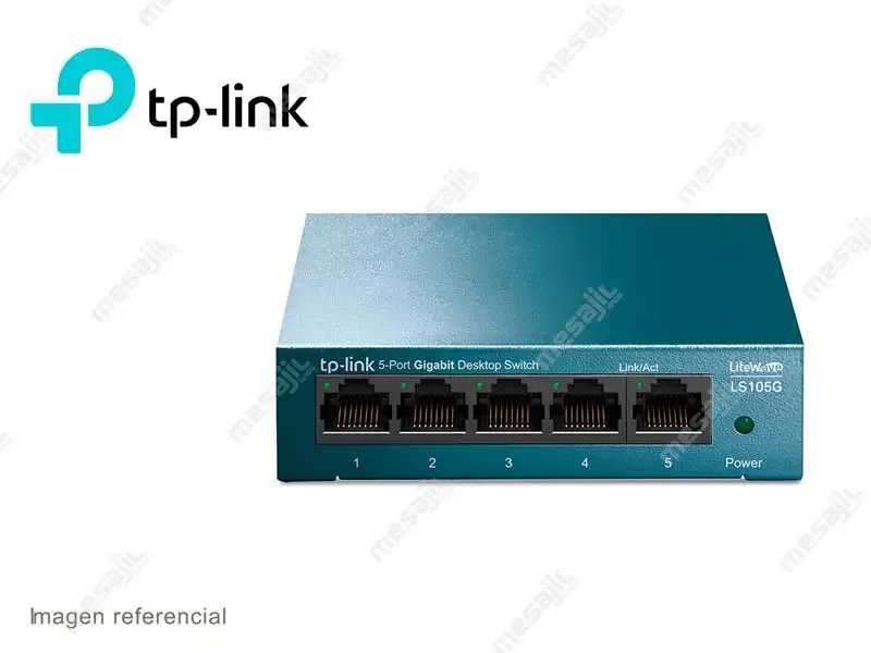 Switch TP-Link 5 Puertos LS105G Gigabit 10/100/1000 Mbps. Metal