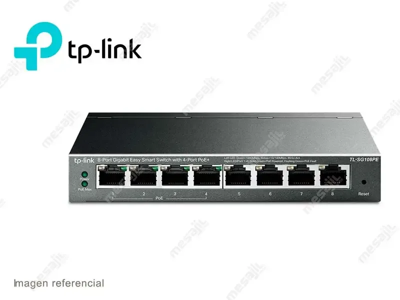 Switch TP-Link TL-SG108PE 8 Puertos Gigabit Easy Smart POE+ Switch