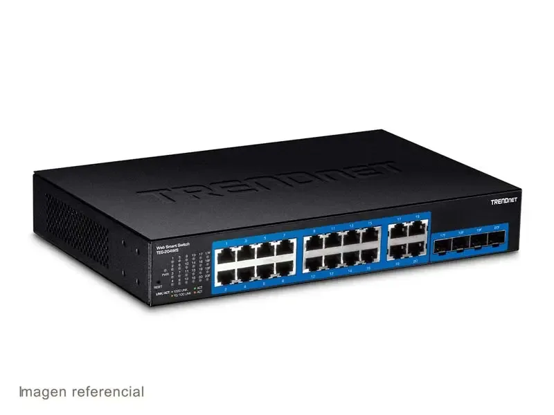 Switch TRENDnet TEG-204WS 20 Puertos Gigabit Web Smart