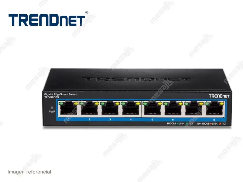 Switch TRENDnet TEG-S80ES 8 Puertos Gigabit Edge Smart