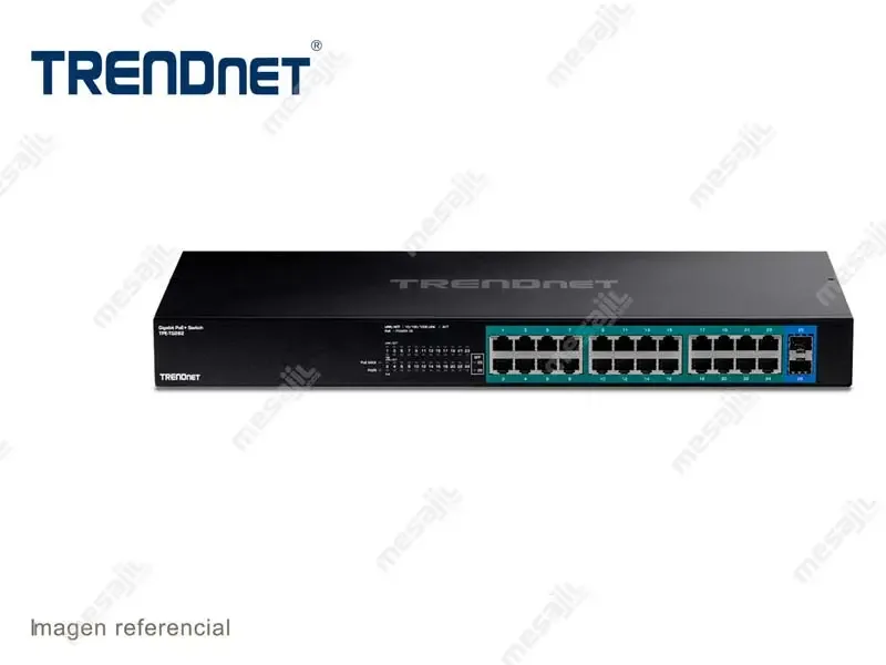 Switch TRENDnet TPE-TG262 24 Puertos (380W) Gigabit PoE+ 2 puertos SFP