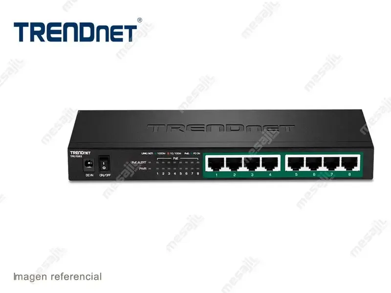 Switch TRENDnet TPE-TG83 8 Puertos  Gigabit PoE+ (65W)