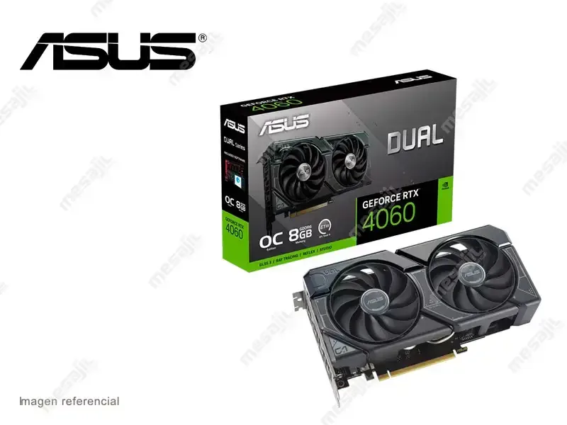 Tarjeta Grafica ASUS Dual Gaming NVIDIA GeForce RTX 4060 8GB EVO GDDR6 OC Black