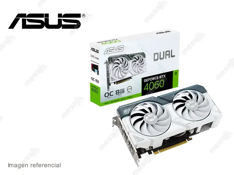 Tarjeta Grafica ASUS Dual Gaming NVIDIA GeForce RTX 4060 8GB GDDR6 OC White